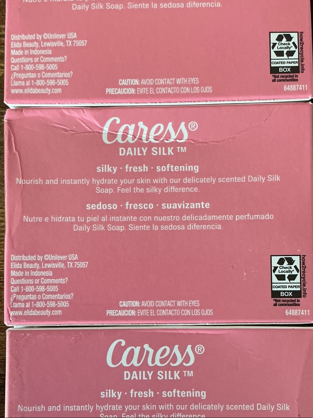 Caress Daily Silk Soap Bar - White Peach & Orange Blossom - Peach/Pink - Picture 7 of 8